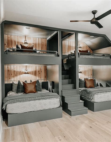 bunk beds with built in stairs|modern built in bunk beds.